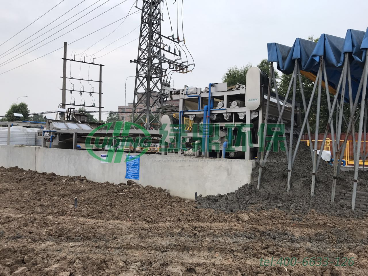 中鐵七局建筑打樁泥漿帶式壓濾機處理案例現場 3 中鐵七局建筑打樁泥漿帶式壓濾機處理案例現場 3