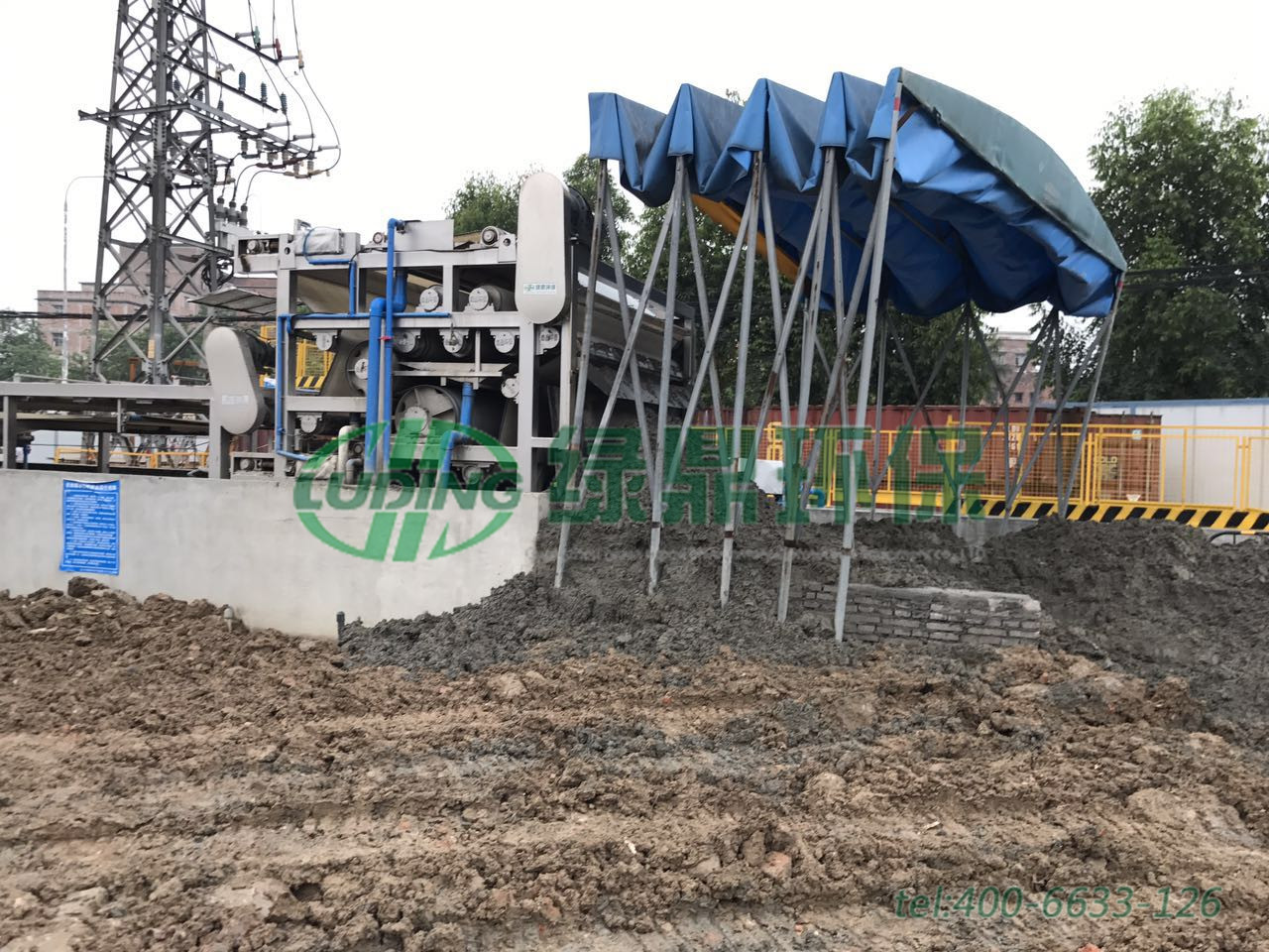 中鐵七局建筑打樁泥漿帶式壓濾機處理案例現場 2 中鐵七局建筑打樁泥漿帶式壓濾機處理案例現場 2